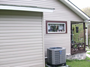 Front porch and side of a home.