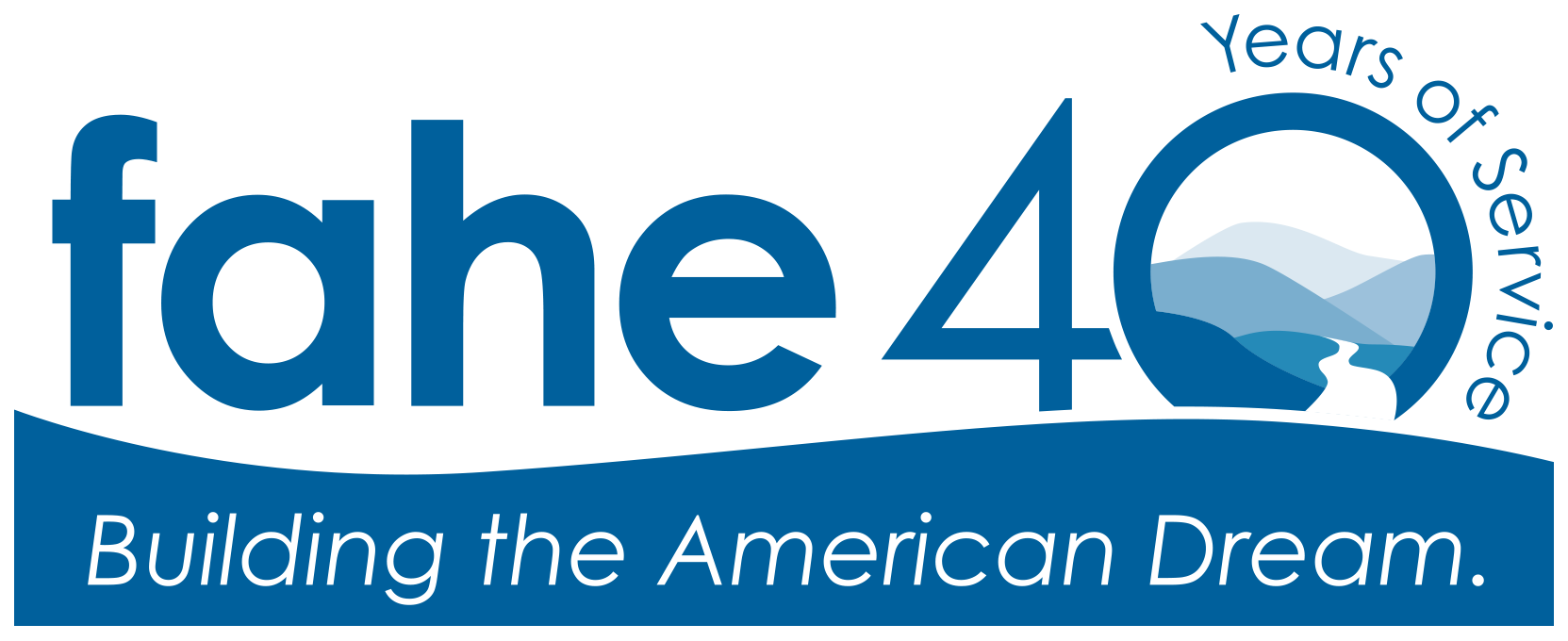 Fahe 40 Years of Service logo.
